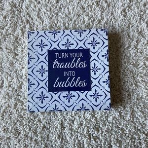 Blue and White Decorative Bath Sign